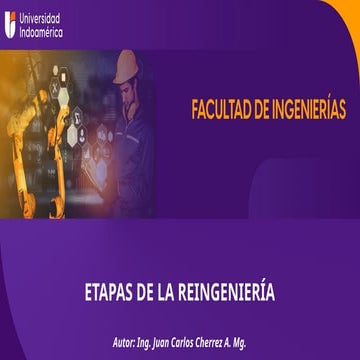 ETAPAS DE LA REINGENIRÍA INDUSTRIAL EN LOS PROCESO PRODUCTIVOS