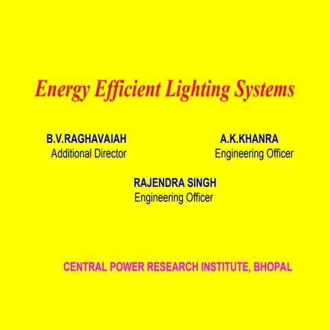 Photo inspiration: Energy Efficient Lighting Systems For Buildings Ppt Photo Inspiration