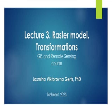 Raster and Vector data model. Transformations | PDF