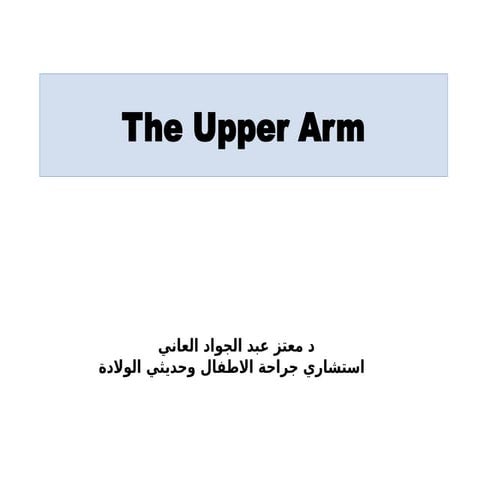 3.The upper arm (1)compartments of the upper arm.pptx
