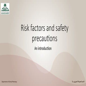3. Risk factors and safety precautions in non prescription ...
