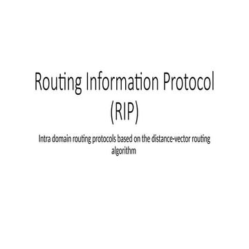 Routing Information Protocol - Routing Protocol | PPTX