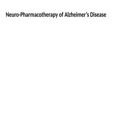 Recent Advances drugs and approaches for the treatment of alzheimers ...