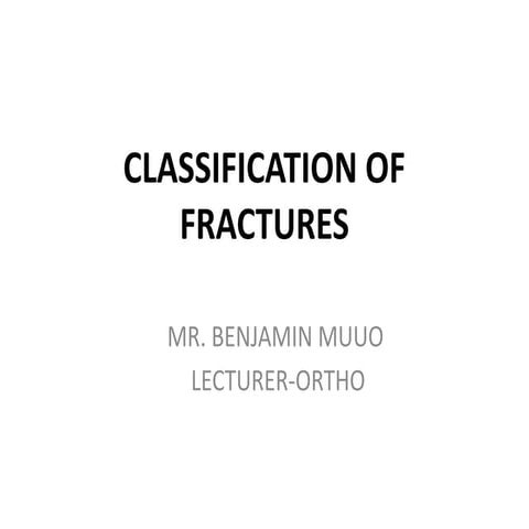 MULLER AO CLASSIFICATION | PDF