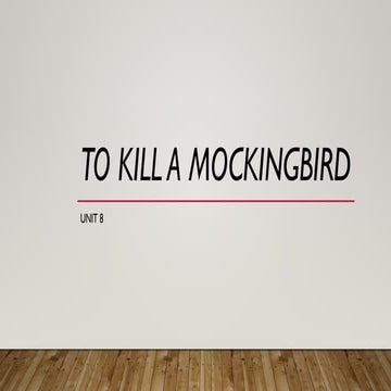 To kill a mockingbird | PPT