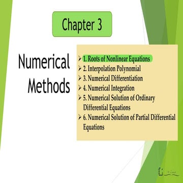 Numerical Method Analysis: Algebraic and Transcendental Equations (Non ...