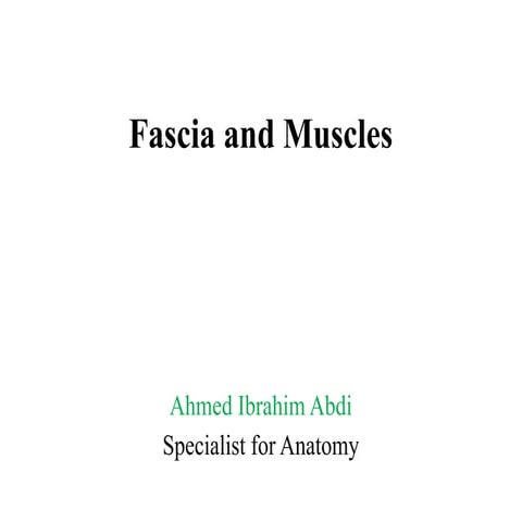 Comprehensive Overview of Fascia, Muscles, and Joint Anatomy | PPTX