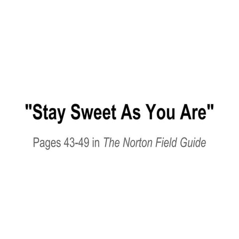 3 27-13 101 analysis sample essay stay sweet slideshow