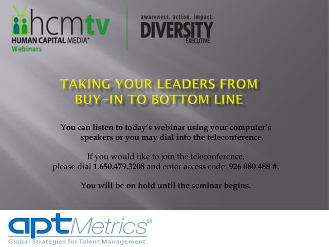 Taking Your Leaders From Buy-In to Bottom Line