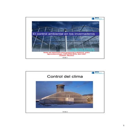 Control ambiental en invernaderos | PDF