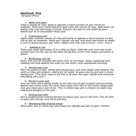 3.2 method of making a pot