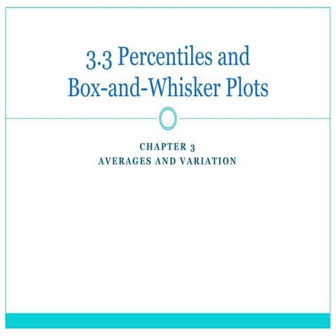 3.3 percentiles and boxandwhisker plot