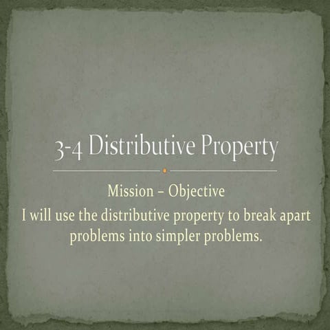 distributive property
