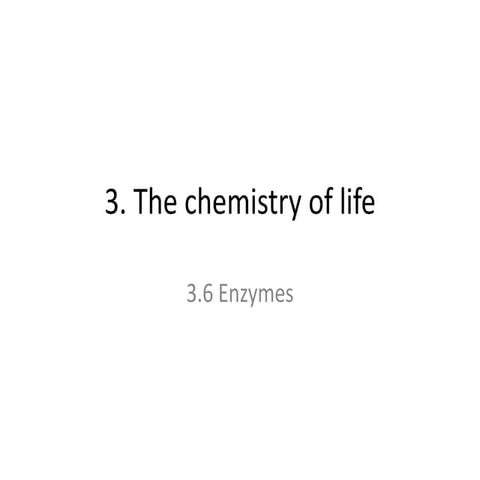 3.6 Enzymes