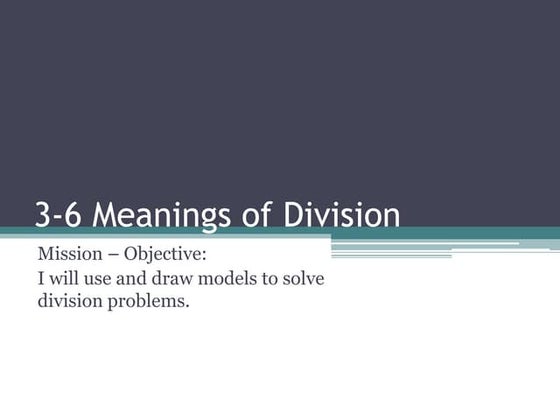 meanings of division