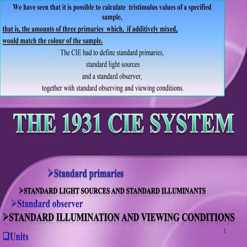 3.8 the 1931 cie s ystem | PPTX
