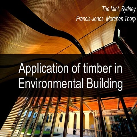 3. application of timber in environmental building