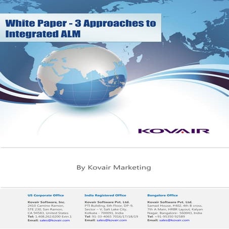 3 Approaches for Integrated ALM - A Case for ALM Platform - Whitepaper