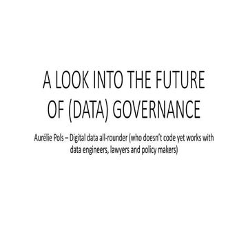 CH2019 keynote: Aurélie Pols - Data governance