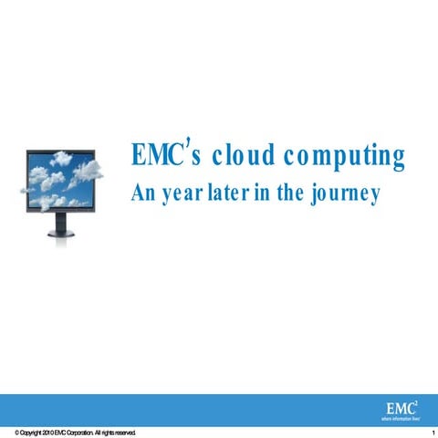 Cloud Computing 2010 - EMC - Bruno Melandri