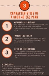 3 Characteristics of a Good 401K Plan