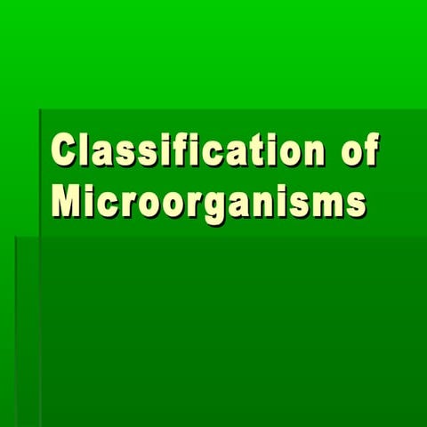 3   classification of microorganisms
