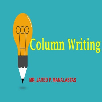 3-Column A guide Writing for Campus Journalists | PDF