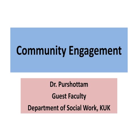 Community engagement