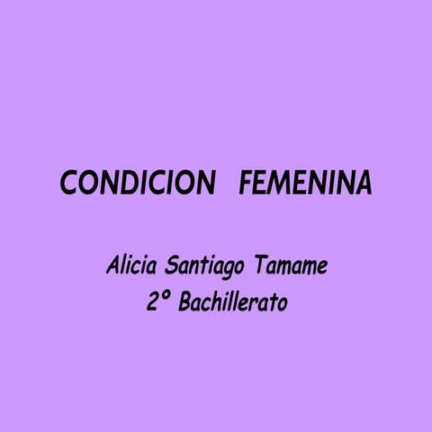 3 condicion   femenina