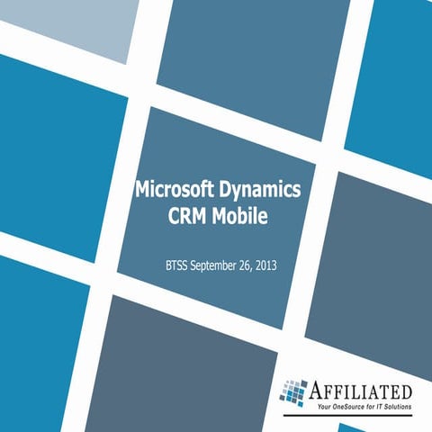 Going Mobile with Microsoft Dynamics CRM - What Are Your Options?
