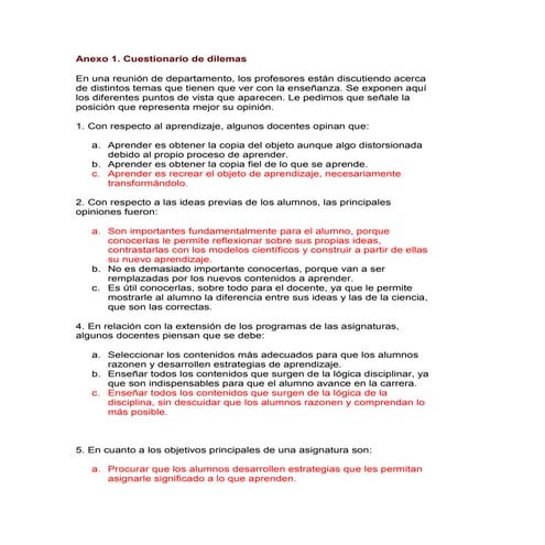 3.  cuestionario de delemas