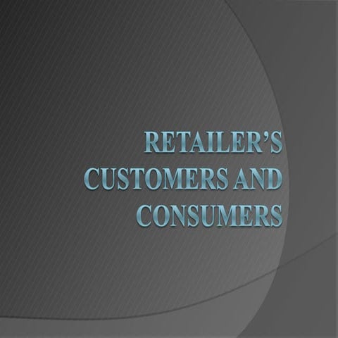 3. customer and consumer