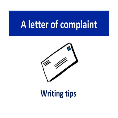 How to write a letter of complaint