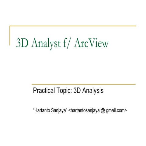 3 D Analyst