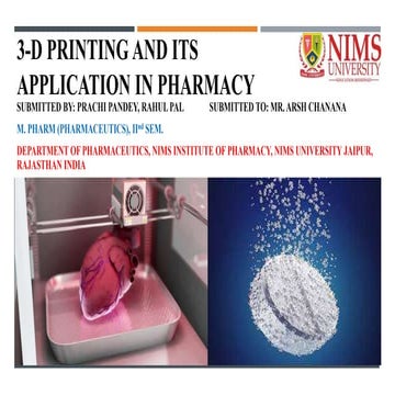 3-D Printing and Application in Pharmaceutical.pptx