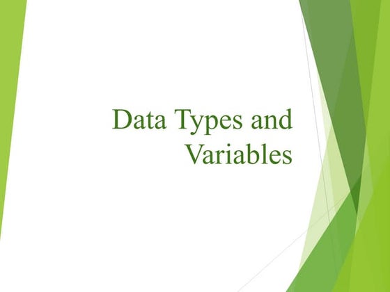 Data types in java | PPT