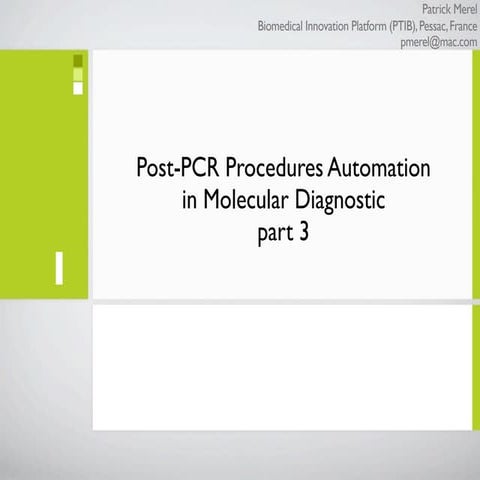 2011 course on Molecular Diagnostic Automation - Part 3 - Detection