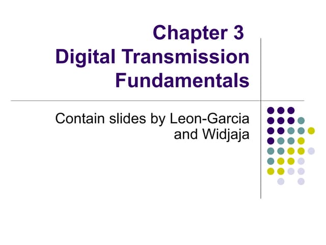 Digital Transmission Fundamentals