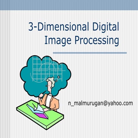 Comprehensive Overview of 3-Dimensional Digital Image Processing ...