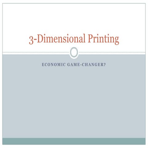 3 dimensional printing