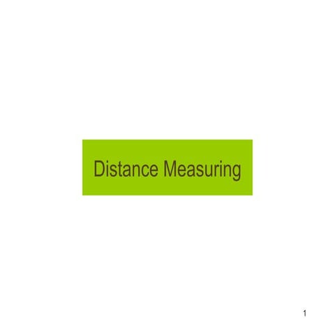 Distance Measurements, Principle and Methods | PDF