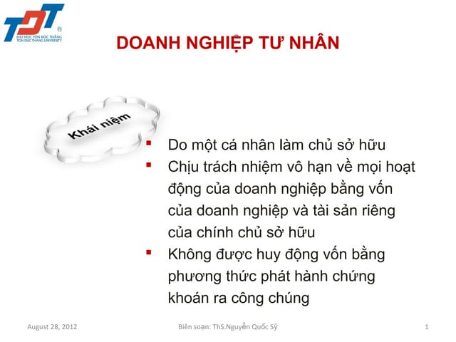 Luật kinh doanh - 3 DOANH NGHIỆP TƯ...