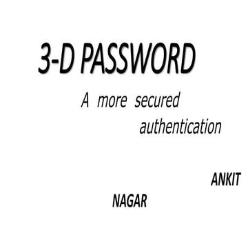 3D Password
