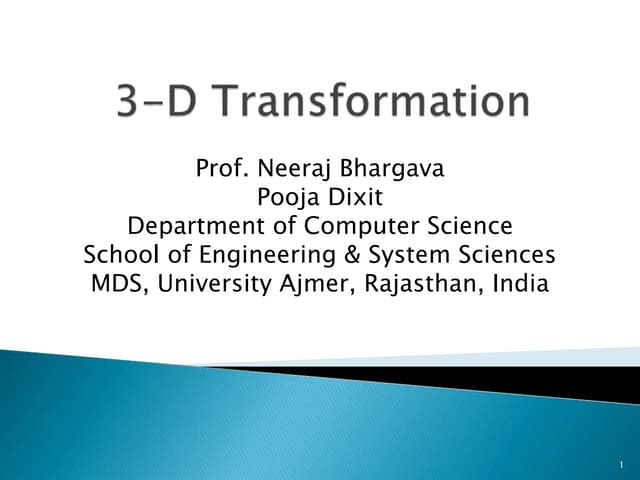 3 d transformation