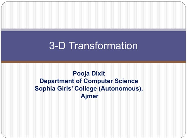 3 d transformation