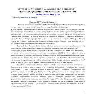 Historia 1939-1945 - II Wojna Światowa