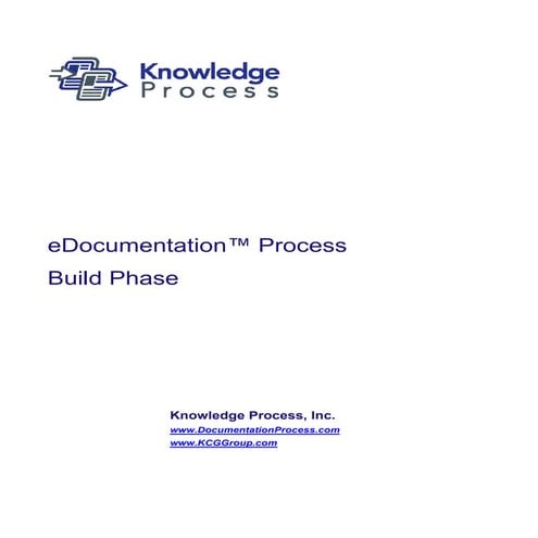 3. eDocumentation Process Build Phase