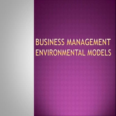   environmental models