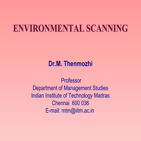 3 environmental scanning | PPT