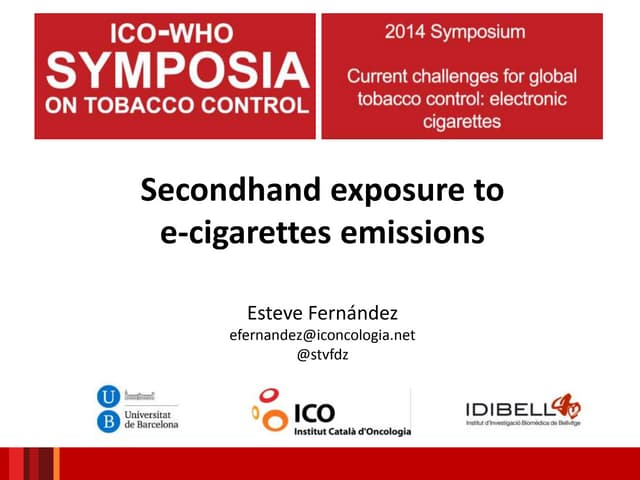 Secondhand exposure to  e-cigarettes emissions